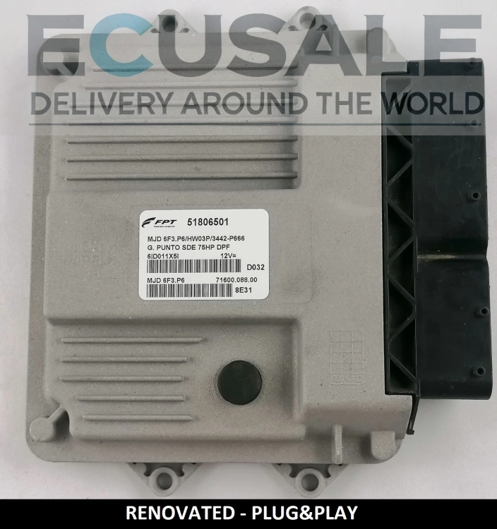 Plug &amp; Play Motorsteuergerät für Fiat – 51806501 MJD6F3.P6