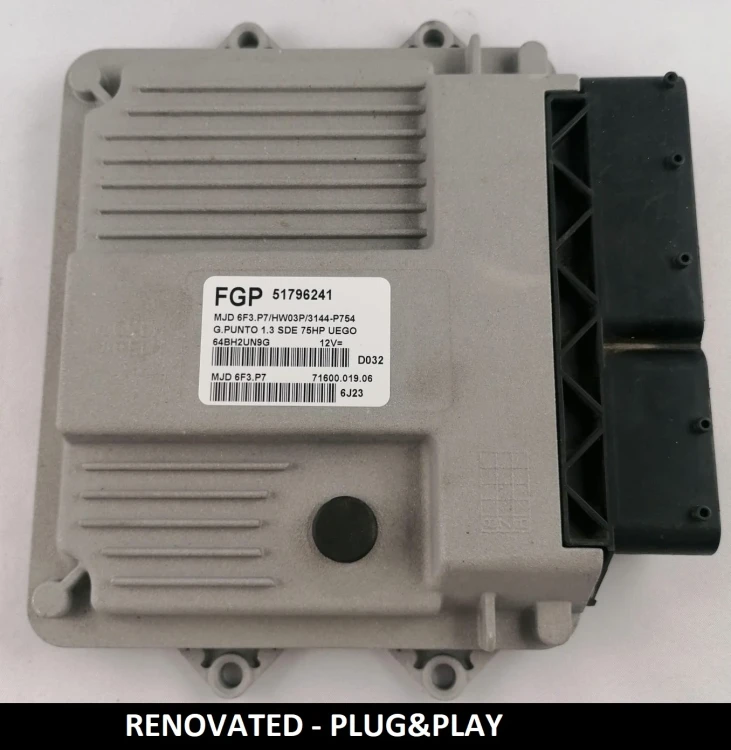 FIAT Motorsteuergerät 51796241 MJD6F3.P7 HW03P – Generalüberholtes Magneti Marelli-Steuergerät für 1.3 MultiJet