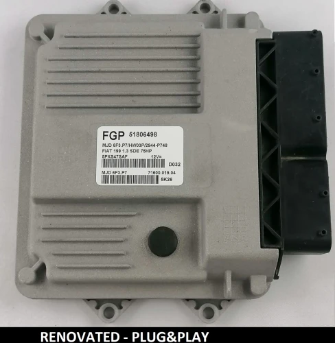 Generalüberholtes Motorsteuergerät FIAT 1.3 Multijet 51806498 MJD6F3.P7 HW03P – Plug &amp; Play, ohne Programmierung