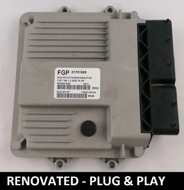 Generalüberholtes Motorsteuergerät Fiat 1.3 51781569 MJD6F3.P7 HW03P – Plug &amp; Play, ohne Programmierung