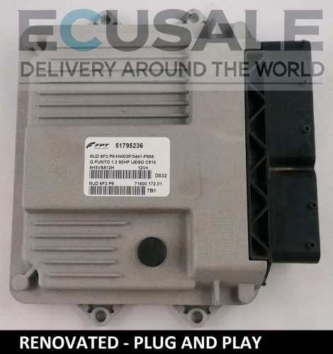 CENTRALINA DEL MOTORE RINNOVATO FIAT 51795236 MJD6F3.P8 HW03P per motore 1.3 Multijet – Plug &amp; Play, senza programmazione