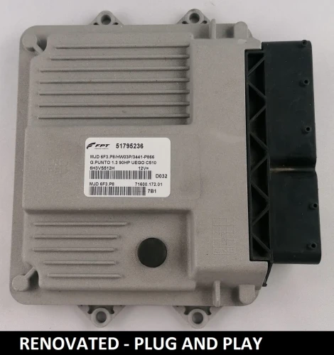 Generalüberholtes FIAT Motorsteuergerät 51795236 MJD6F3.P8 HW03P für 1.3 MultiJet – Plug &amp; Play, ohne Programmierung
