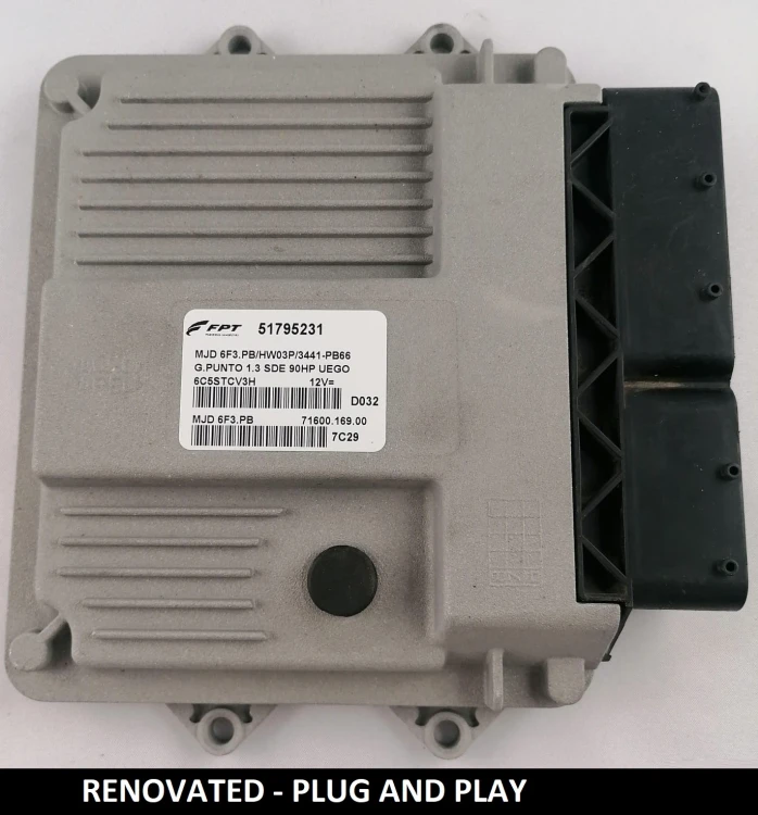 Centralina motore FIAT 1.3 Multijet revisionata 51795231 MJD6F3.PB HW03P – Plug &amp; Play, senza programmazione