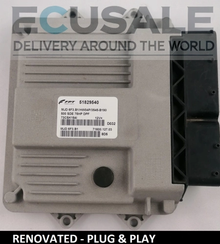 CENTRALINA DEL MOTORE RINNOVATO FIAT 51829540 MJD6F3.B1 HW04P – PLUG &amp; PLAY, SENZA PROGRAMMAZIONE