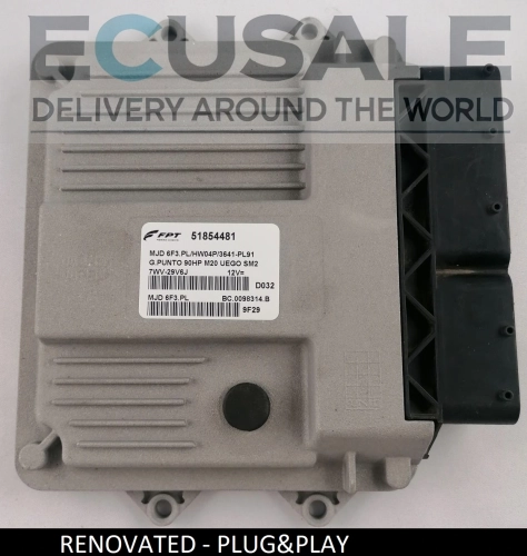 Sterownik silnika FIAT 51854481 MJD6F3.PL HW04P – jednostka Bosch Plug &amp; Play po regeneracji, gotowa do montażu