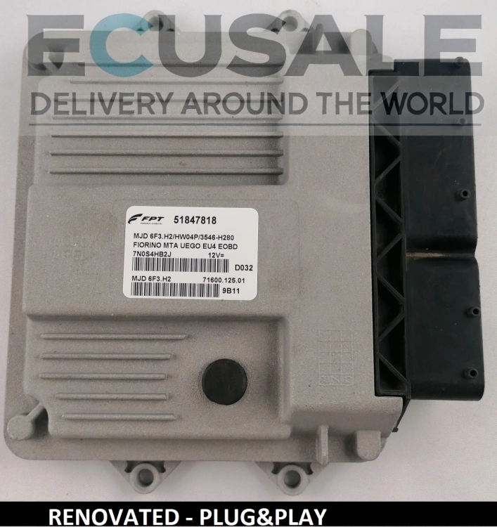 Centralina VERGINE rinnovata FIAT 1.3 51847818 MJD6F3.H2 – non richiede codifica