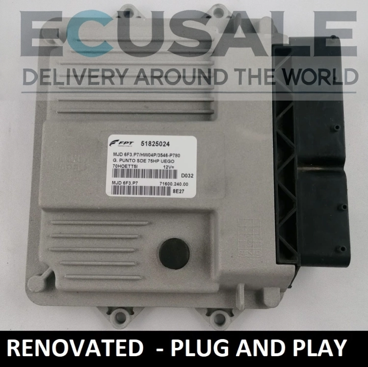 Centralita de motor 51825024 HW04P para Fiat 1.3 – no requiere programación