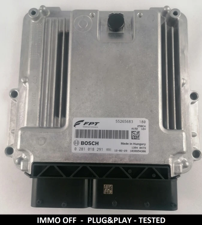 55265683 0281018291 Bosch engine control unit Fiat Ducato 3.0