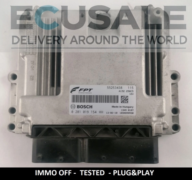 ecu ducato 55253438 0281019154 2.8 immo off steuergerät