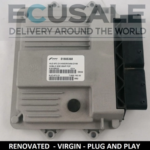 Engine control unit 51805368 MJD6F3D1 HW03R for Fiat 1.3 – tested, Plug and Play, ready to install