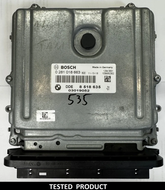 8518635 0281018663 centralina do motor BMW 2.0 Diesel DDE8518635 F10 / F11