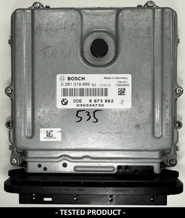 8573562 0281019686 centralina do motor BMW 2.0 Diesel DDE8573562
