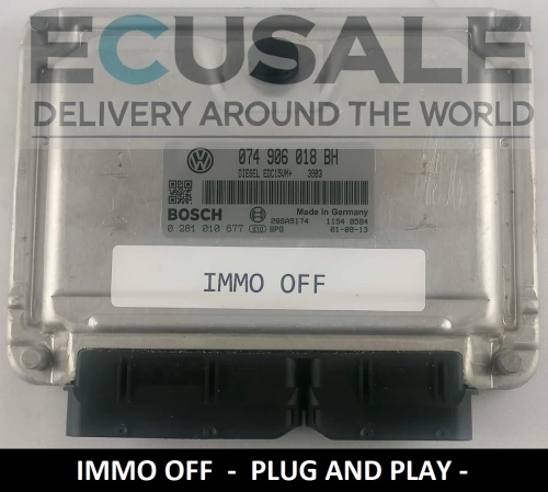 0281010677 074906018BH centralina do motor VW T4 LT 2.5 TDI Immo Off Plug and Play