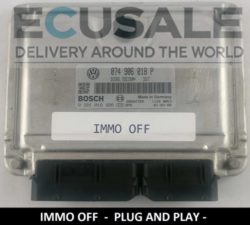centralina do motor 0281010408 Volkswagen Transporter T4 2.5 TDI IMMO OFF