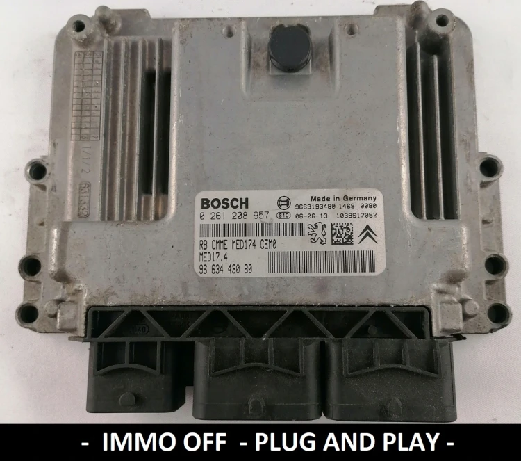 0261208957 9663443080 Motorsteuergerät Bosch MED17.4 Peugeot Citroën 1.6 IMMO OFF