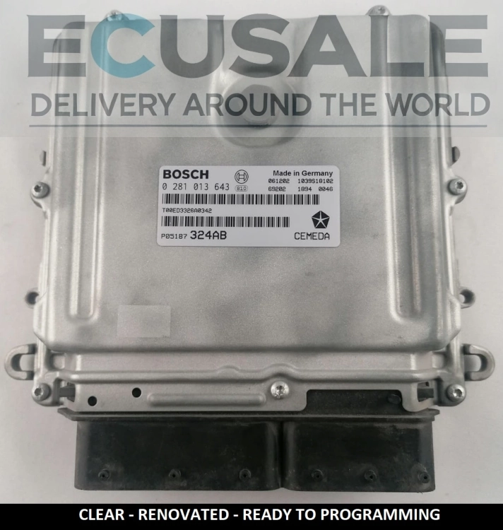0281013643 P05187324AB Centralita de motor Jeep Grand Cherokee 3.0 CRD VIRGIN Bosch 0 281 013 643