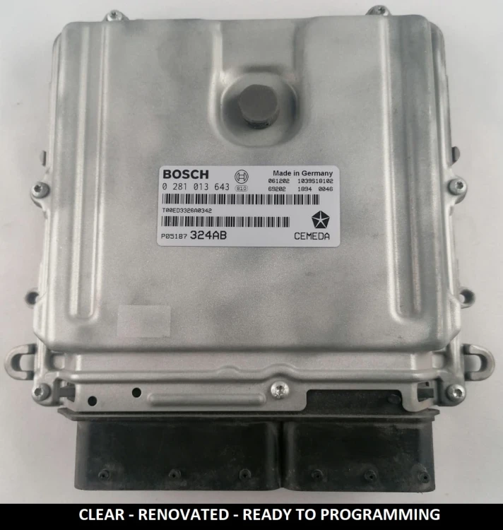 0281013643 P05187324AB centralina do motor Jeep Grand Cherokee 3.0 CRD VIRGIN Bosch 0 281 013 643