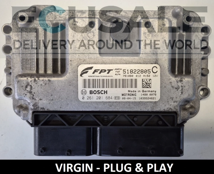 ECU Engine fiat grande punto 0261201684 51822805C 1.2 8V immo off