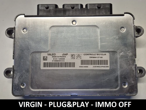 9664127180 21586048-9A engine control unit Valeo J34P Peugeot Citroën IMMO OFF
