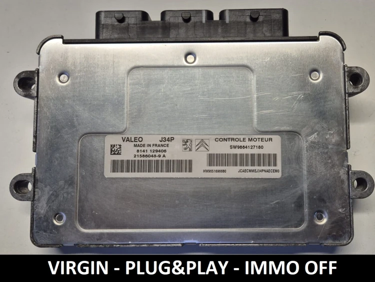 9664127180 21586048-9A sterownik silnika Valeo J34P Peugeot Citroën IMMO OFF