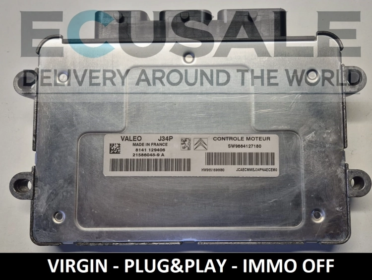 ecu SW9664127180 J34P 21586048-9A CITROEN C2 PEUGEOT 206 centralina do motor