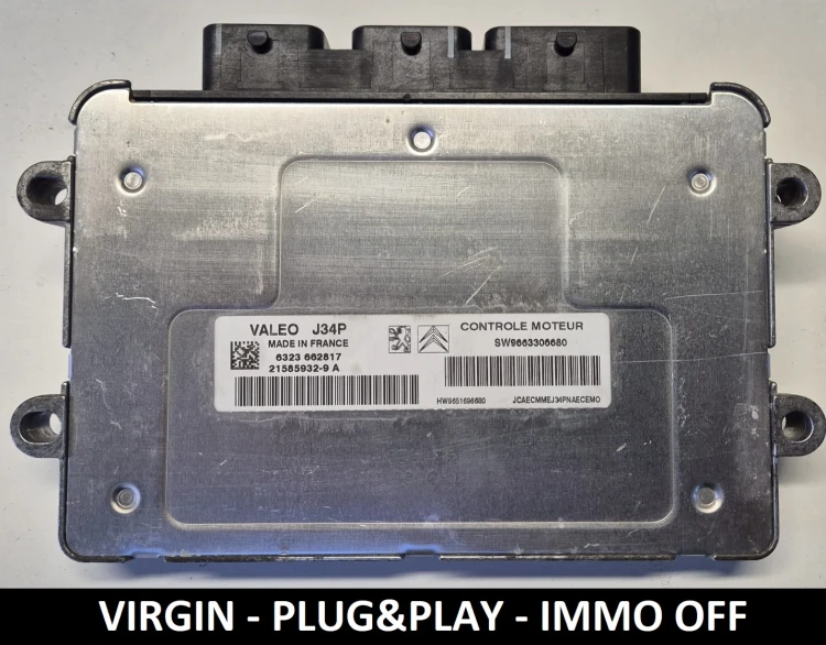 9663306680 21585932-9A engine control unit Valeo J34P Peugeot Citroën IMMO OFF