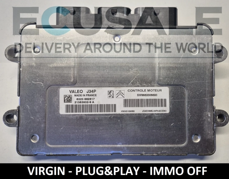 ECU Engine SW9663306680 J34P 21585932-9A