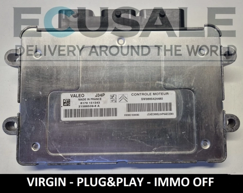 Engine controller J34P 9665424480 prepared in VIRGIN IMMO OFF mode – ready for installation in Peugeot and Citroën