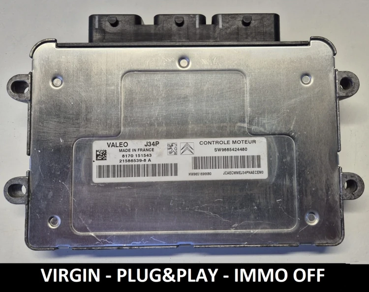 9665424480 21586539-8A sterownik silnika Valeo J34P Peugeot Citroën IMMO OFF