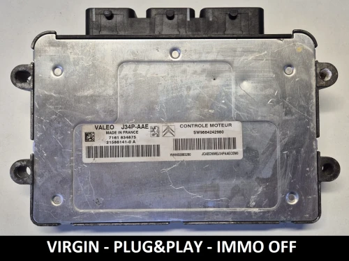9664242980 21586141-0A centralina do motor Valeo J34P Peugeot Citroën IMMO OFF