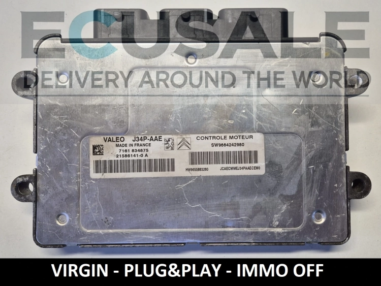 21586141-0A 9664242980 centralina motore J34P IMMO OFF Peugeot Citroen ECU Plug and Play