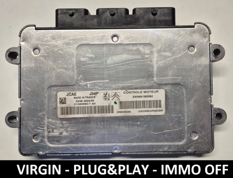 9661583080 21585680-7 engine control unit Valeo J34P Peugeot Citroën IMMO OFF