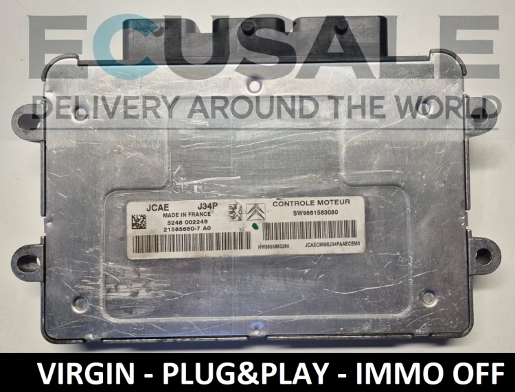 vérifier le calculateur du moteur pour PEUGEOT SW9661583080 J34P 21585680-7 9661583080  .webp