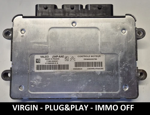 9665050780 21586389-9A centralina motore Valeo J34P Peugeot Citroën IMMO OFF