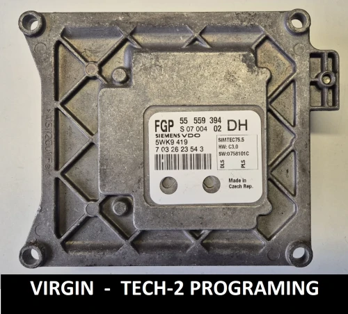 55559394 DH 5WK9419 centralina do motor Siemens Opel Astra H / Zafira B 1.6 Z16XER Virgin