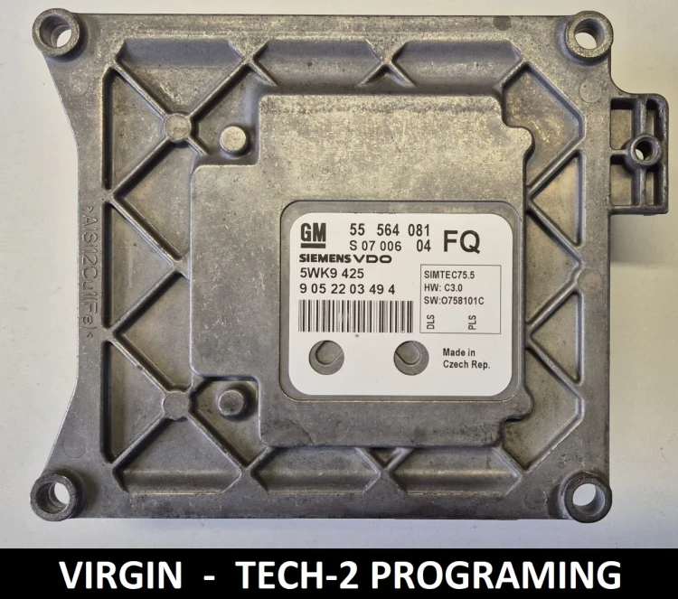 55564081 FQ 5WK9425 Motorsteuergerät Siemens Opel Astra H / Zafira B Benzin Virgin