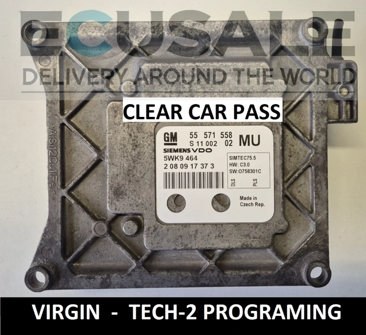 55571558 MU 5WK9464 ECU engine controller Virgin Opel Astra Zafira Meriva