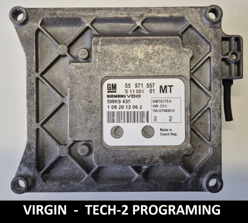 55571557 MT 5WK9430 sterownik silnika Siemens Opel Astra / Zafira / Meriva benzyna Virgin