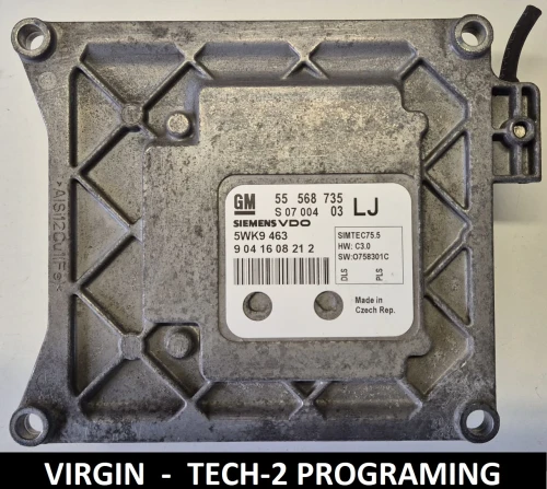 55568735 LJ 5WK9463 engine control unit Siemens Opel Astra H / Zafira B petrol Virgin