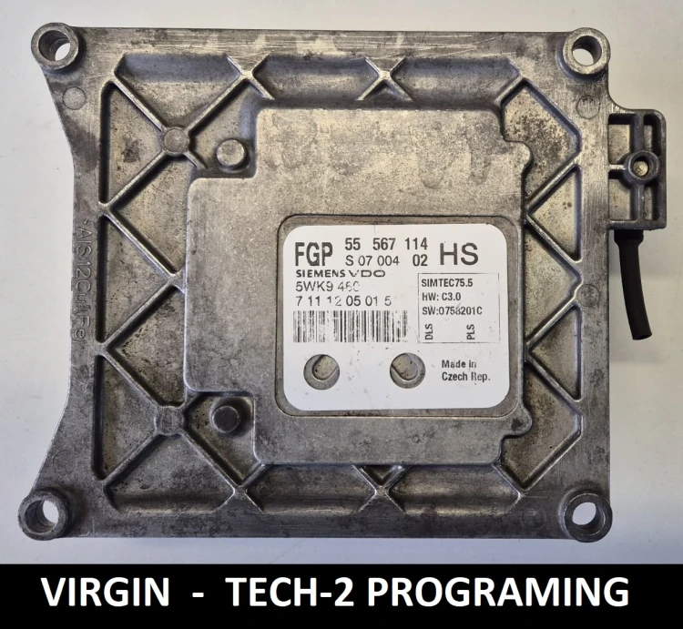 55567114 HS 5WK9460 engine control unit Siemens Opel Astra H / Zafira B petrol Virgin