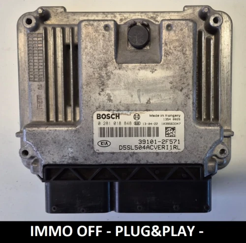 0281018848 39101-2F571 ECU Engine controller IMMO OFF Plug and Play Kia Sportage 2.0 CRDi