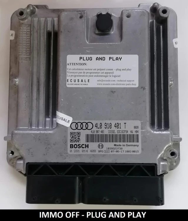 0281014408 4L0910401T Bosch EDC16CP34 engine ECU Audi Q7 3.0 TDI