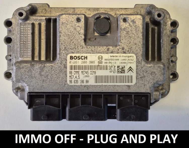 0261208908 9663518680 centralina motore Bosch ME7.4.5 Peugeot Citroën IMMO OFF