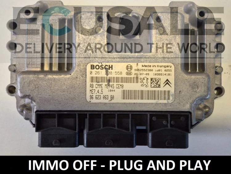 Sterownik silnika do PEUGEOT  307 0261208558 9662306380 ME7.4.5 9652552380 .webp