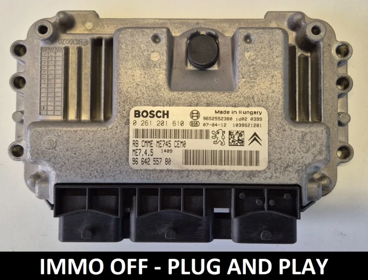 IMMO OFF PEUGEOT 307 0261201610 9664255780 ME7.4.5 Motorsteuergerät