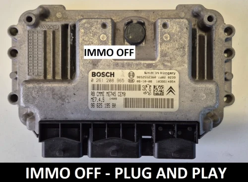sterownik silnika do PEUGEOT 207 CITROEN C3 0261208965 9662519580 ME7.4.5