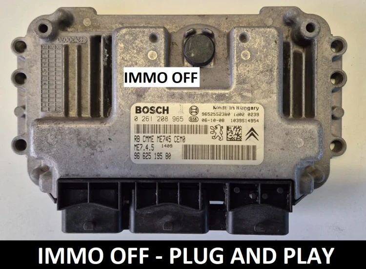sterownik silnika do PEUGEOT 207 CITROEN C3 0261208965 9662519580 ME7.4.5