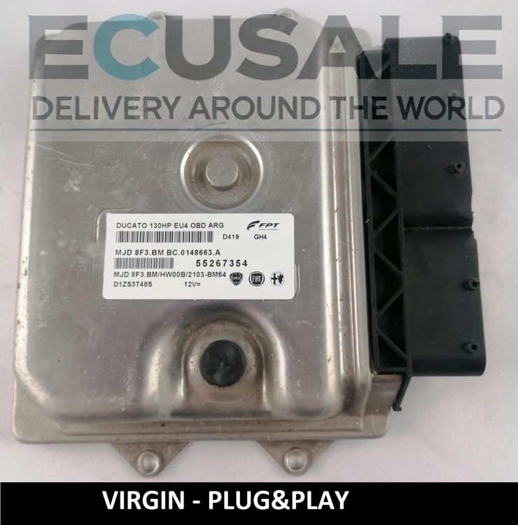 VIRGIN Motorsteuergerät Fiat Ducato 2.3 55267354 MJD8F3.BM Euro 4 Plug and Play – einbaufertig