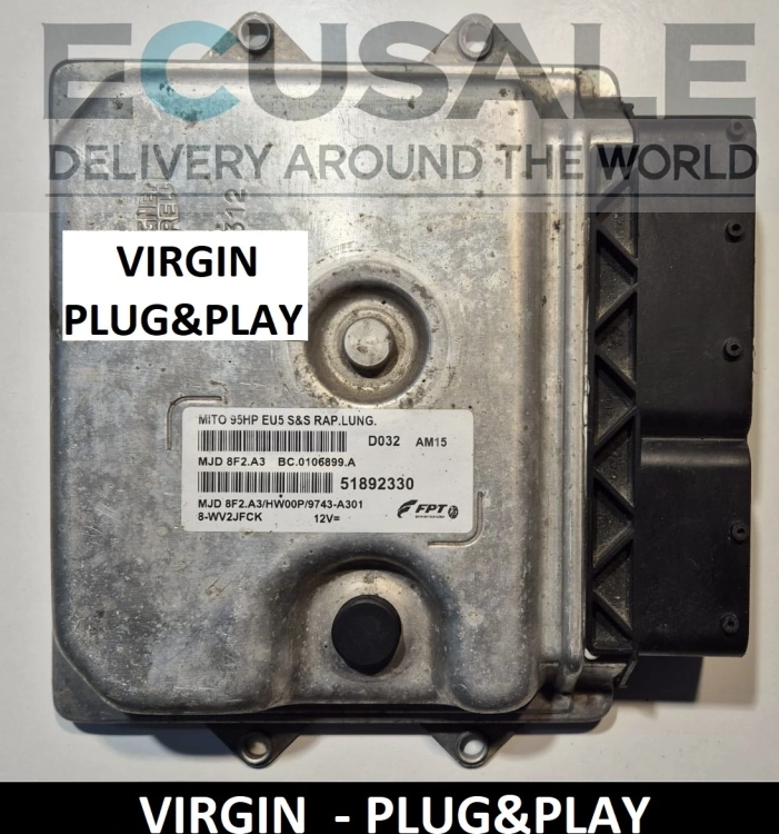 CENTRALINA 51892330 MJD8F2A3 para Alfa Romeo MiTo 1.3 – VIRGIN Plug and Play – sem necessidade de programação