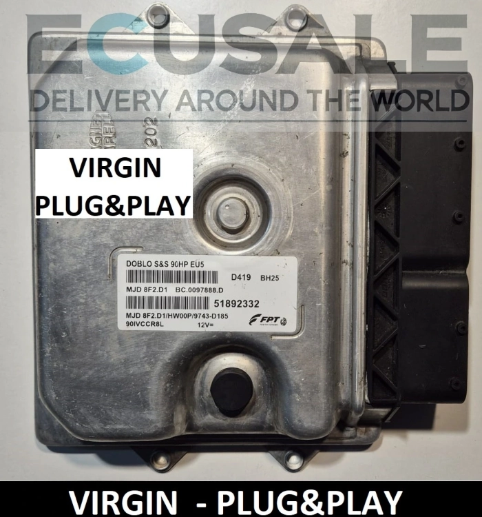 CENTRALINA 51892332 MJD8F2D1 para Fiat Doblo Combo 1.3 – VIRGIN Plug and Play – sem necessidade de programação
